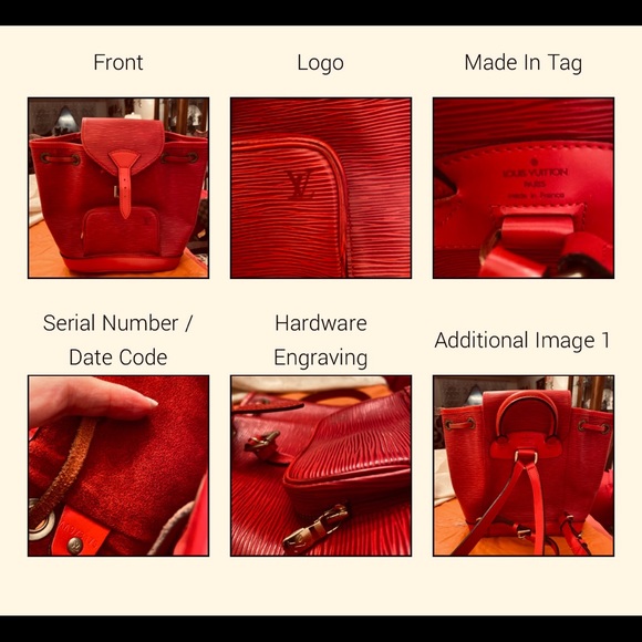 Authentic Louis Vuitton Red EpiMontsouris Backpack - Picture 2 of 8